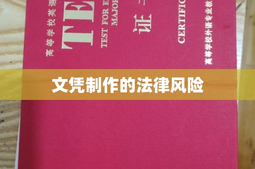 阳东文凭制作的法律风险