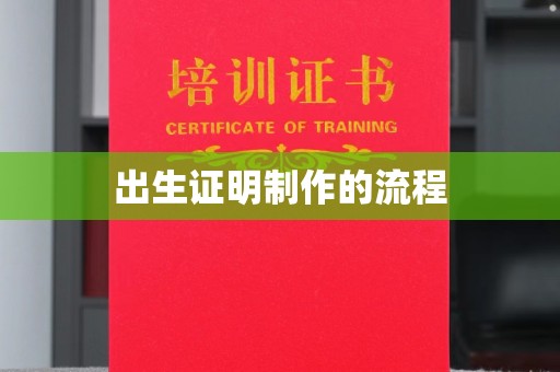 阳东出生证明制作的流程