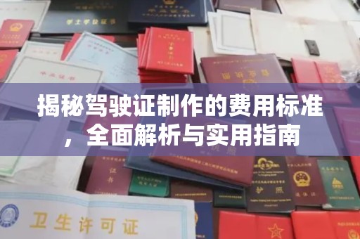 阳东揭秘驾驶证制作的费用标准，全面解析与实用指南