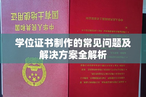 阳东学位证书制作的常见问题及解决方案全解析